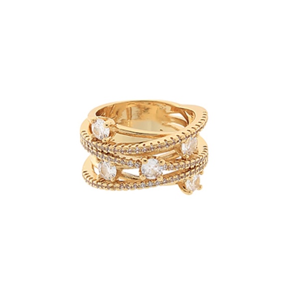 Layered Pave CZ Ring - Picture 1 of 1